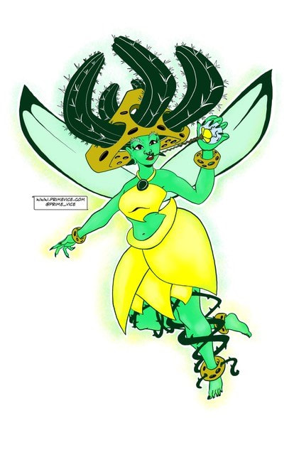 Prime Vice Studios sequential art 
Damiana the prickly pixie 
SLC Funk
cartoon 
intellectual property
Black owned business